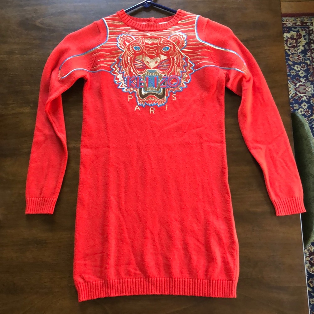 Kenzo childrens red tiger dress